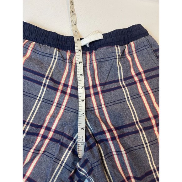 American Hawk Mens Plaid Bermuda Shorts 100% Cotton Drawstring Waist Gray 10/12 - Picture 5 of 9